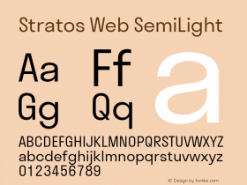 Stratos Web  SemiLight Version 1.004;PS 1.4;hotconv 1.0.88;makeotf.lib2.5.647800; ttfautohint (v1.3.34-f4db) Font Sample