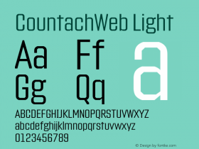 CountachWeb Light Regular Version 1.002;PS 1.2;hotconv 1.0.72;makeotf.lib2.5.5900; ttfautohint (v1.3.34-f4db) Font Sample