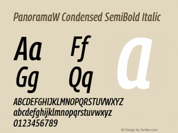 PanoramaW Condensed Light Bold Italic Version 1.001;PS 1.1;hotconv 1.0.72;makeotf.lib2.5.5900; ttfautohint (v0.92) -l 8 -r 50 -G 200 -x 14 -w 