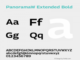 PanoramaW Extended Bold Version 1.001;PS 1.1;hotconv 1.0.72;makeotf.lib2.5.5900; ttfautohint (v0.92) -l 8 -r 50 -G 200 -x 14 -w 
