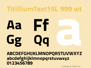 TitilliumText15L-999wt 1.000 Font Sample