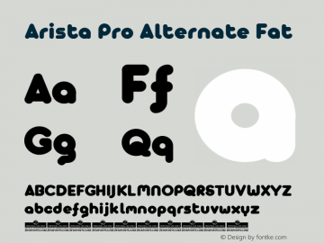 AristaProAlternate-Fat Version 1.000 Font Sample