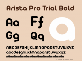Arista Pro Trial Bold Version 1.000图片样张