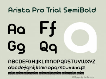 Arista Pro Trial SemiBold Version 1.000图片样张
