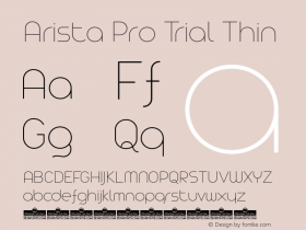 Arista Pro Trial Thin Version 1.000图片样张
