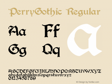 PerryGothic Regular Altsys Fontographer 3.5  10/1/92图片样张