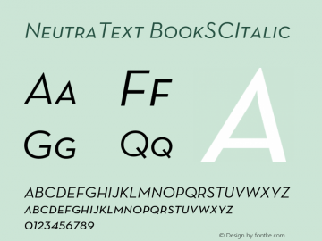 NeutraText-BookSCItalic 001.000 Font Sample