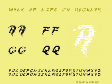 Walk Of Life JV Regular Version 1.00 Font Sample