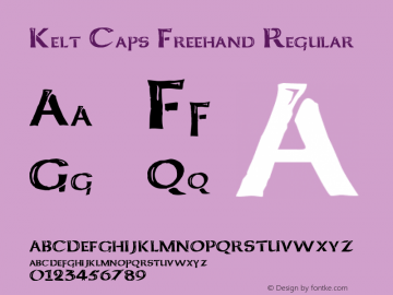 Kelt Caps Freehand Regular Basic 1.0 Font Sample