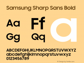 SamsungSharpSans-Bold 1.000 Font Sample