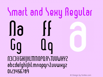 Smart and Sexy Regular Macromedia Fontographer 4.1 6/3/99 Font Sample