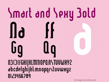 Smart and Sexy Bold Macromedia Fontographer 4.1 6/3/99 Font Sample