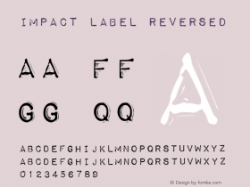 Impact Label Rev  Font Sample