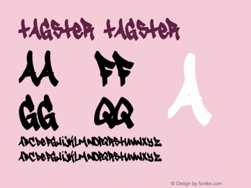 Tagster Version 1.00 Font Sample