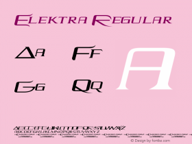 Elektra  Font Sample