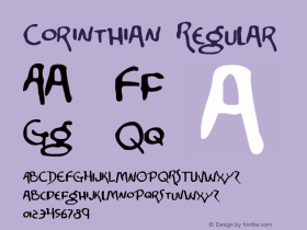 Corinthian 1 Font Sample