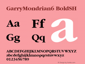 GarryMondrian6 BoldSH SoHo 1.0 9/30/93图片样张