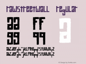 RawStreetWall Version 1.000 Font Sample