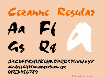 Cezanne Regular Altsys Fontographer 3.5  9/25/92图片样张