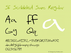 SF Scribbled Sans v1.0 - Freeware Font Sample