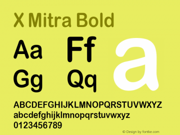 X Mitra Bold Version 1.8图片样张