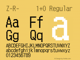 Z-R-阵数字字母1+0 Version 1.00 March 9, 2015, initial release图片样张