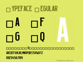 Typeface Version 1.0图片样张