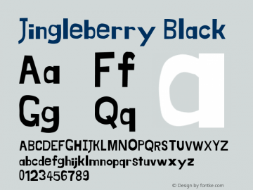 Jingleberry Version 001.000 Font Sample