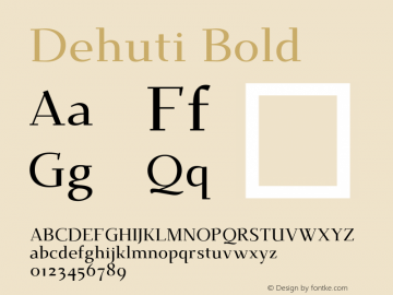 Dehuti Bold Version 1.2图片样张