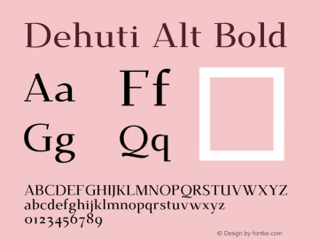 Dehuti Alt Bold Version 1.2图片样张