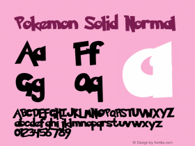 Pokemon Solid Normal Version 1.0 Font Sample