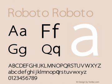 Roboto Roboto Font Sample