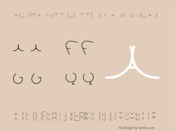 Alphabutt Letters A Version 1.000图片样张