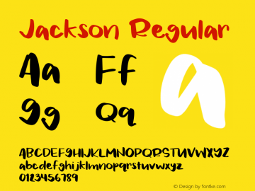 Jackson Regular Version 1.000;PS 001.000;hotconv 1.0.88;makeotf.lib2.5.64775图片样张