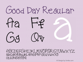 Good Day Version 1.002;Fontself Maker 1.1.0图片样张