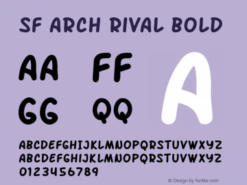 SF Arch Rival Bold ver 1.0; 2000. Freeware.图片样张