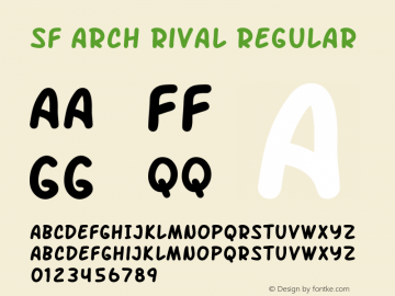 SF Arch Rival Regular ver 1.0; 2000. Freeware.图片样张
