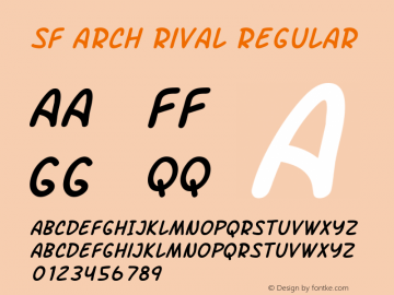 SF Arch Rival Regular ver 1.0; 2000. Freeware.图片样张