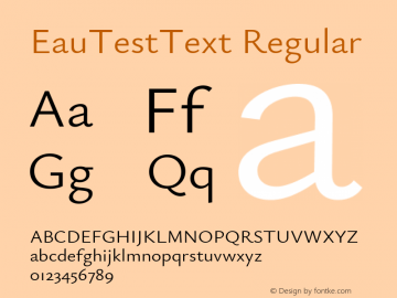 EauTestText Regular Version 0.001图片样张