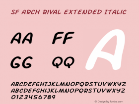 SF Arch Rival Extended Italic Version 1.1图片样张