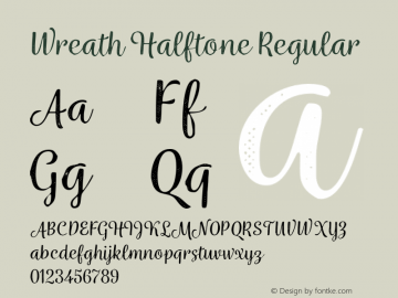 Wreath Halftone Regular Version 1.000 Font Sample