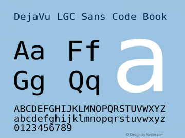 DejaVu LGC Sans Code Version 1.2.1 Font Sample