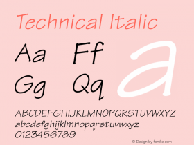 Technical Italic Version 2.1图片样张