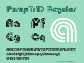 PumpTriD Version 2.1 Font Sample