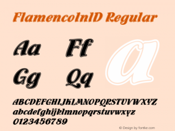 FlamencoInlD Version 2.1 Font Sample