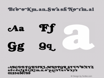 BrookmanSwash Normal 1.000 Font Sample