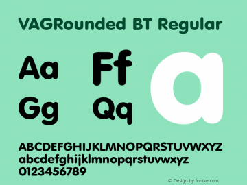 VAG Rounded BT Version 2.1图片样张