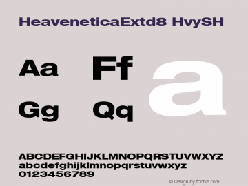HeaveneticaExtd8 HvySH SoHo 1.0 9/16/93 Font Sample