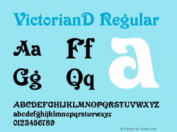 VictorianD Version 2.1 Font Sample