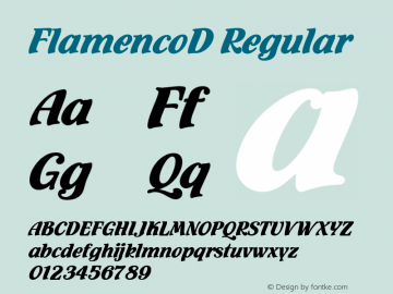 FlamencoD Version 2.1 Font Sample